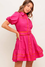 PARADISE FOUND WOVEN MINI DRESS