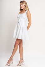 SUMMER PROMISE WOVEN MINI DRESS