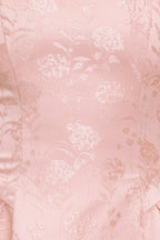 SWEET BLOOM WOVEN JACQUARD SATIN MINI DRESS