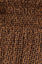 CHECKED DAYDREAM WOVEN MIDI DRESS