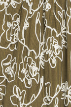 BOTANICAL OUTLINE WOVEN MINI DRESS