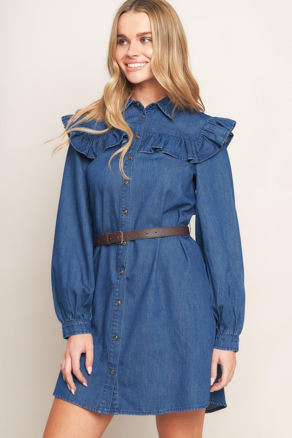BLUEBIRD COWGIRL DENIM MINI DRESS