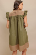 FOREST WHISPER WOVEN MINI DRESS