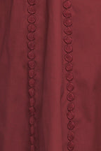 MODERN FEMME BURGUNDY WOVEN MIDI DRESS
