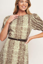 PRIMAL GRACE WOVEN MIDI DRESS