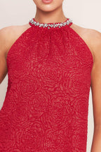 SPARKLE & SWIRL WOVEN MINI DRESS