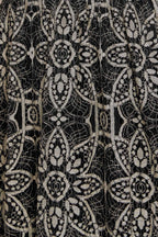 GOTHIC BLOOM WOVEN LACE MIDI DRESS