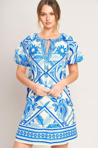 BLUE LAGOON RESORT WOVEN MINI DRESS