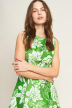 GARDEN GODDESS WOVEN MIDI DRESS
