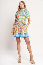 COASTAL MARKET WOVEN MINI DRESS