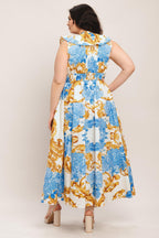BAROQUE BLOOM WOVEN MIDI DRESS