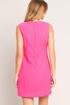 SWEET CITY CHARM WOVEN SHIFT DRESS