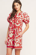 STRAIGHT & STRONG WOVEN MINI DRESS
