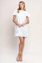 ALL THE RIGHT REASONS WOVEN EYELET DRESS
