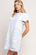 ALL THE RIGHT REASONS WOVEN EYELET DRESS