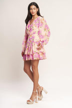 SWEET SERENDIPITY WOVEN MINI DRESS