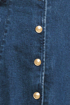 INDIGO FLARE DENIM MINI DRESS