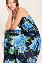 ELEGANT BLOSSOM WOVEN MAXI DRESS