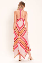 PARADISE CODE WOVEN MIDI DRESS