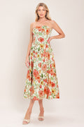 FLORAL DAYDREAM WOVEN MIDI DRESS