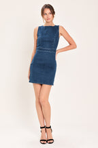 CLASSIC DENIM MINI DRESS