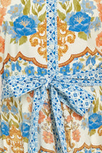 ROYAL GARDEN SOIREE WOVEN MIDI SHIRT DRESS