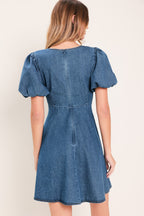 SOFT GIRL DENIM MINI DRESS