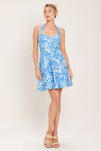 BLUE LAGOON CHIC WOVEN MINI DRESS
