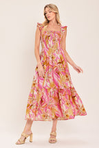 CABANA CRUSH WOVEN MIDI DRESS