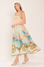 CAPRI COASTLIN WOVEN MIDI DRESS