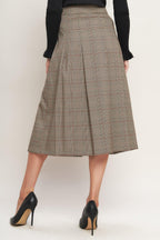 BRITISH TRACE WOVEN MIDI SKIRT