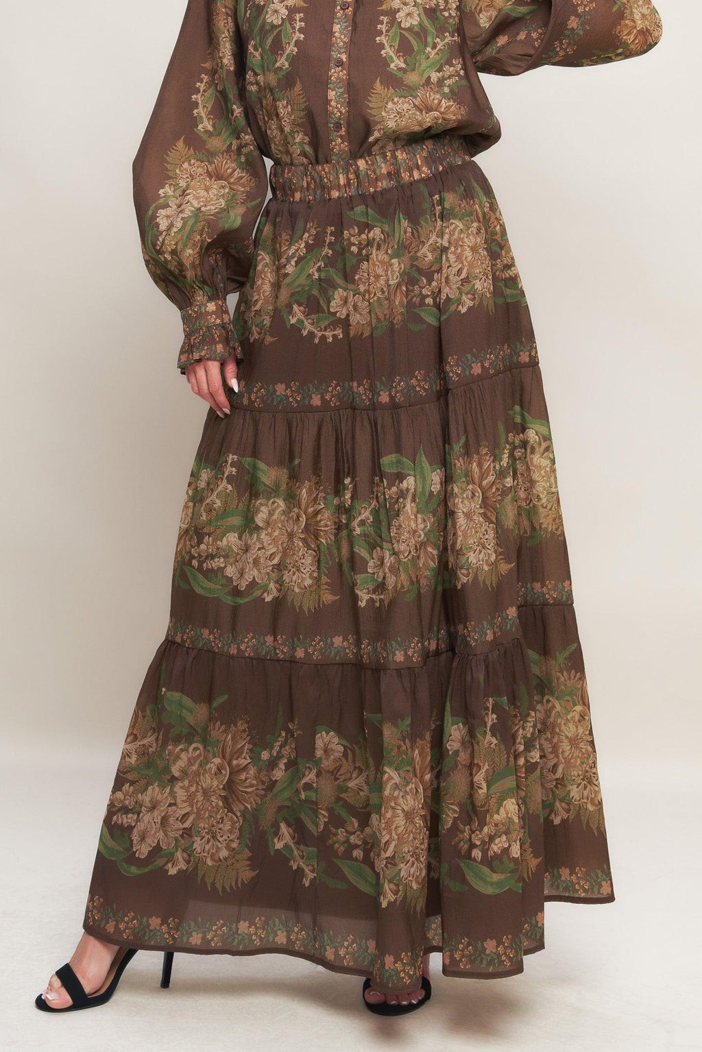 CELEBRITY MOMENT WOVEN MAXI SKIRT