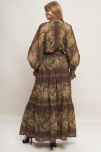 CELEBRITY MOMENT WOVEN MAXI SKIRT