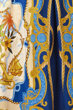 BAROQUE ESCAPE WOVEN MIDI SKIRT