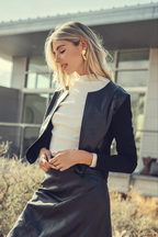 LEATHER SWEATER