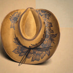 She's a Sunflower- Burned Cowboy Hat