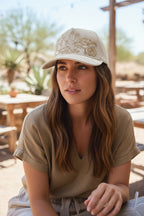 Desert Rose - Burned Premium Suede Snapback - Cream