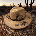 Wild Wrangler - Burned Wide Brim Fedora
