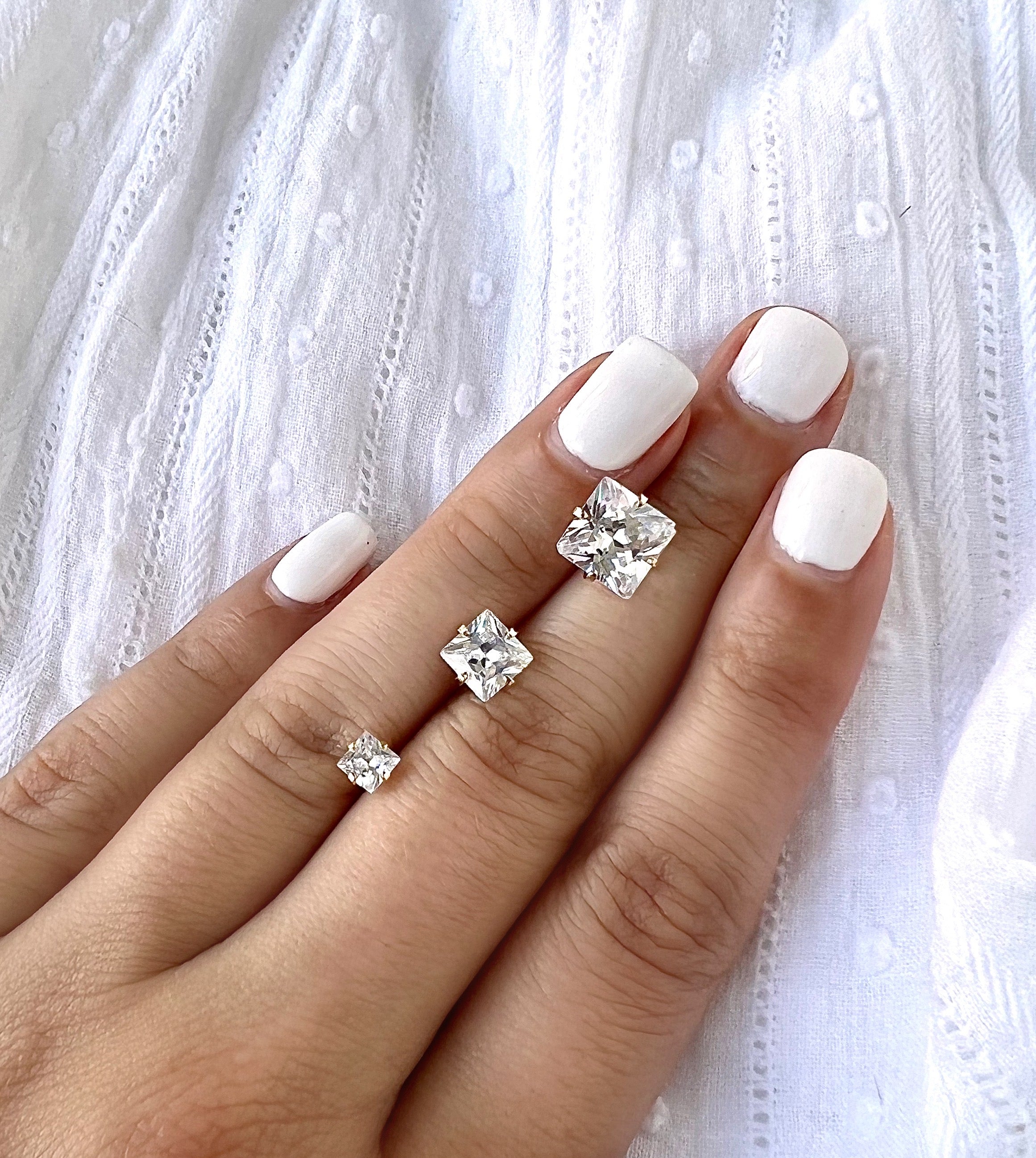 Princess Cut Stud