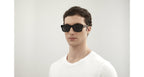 Gucci GG0340S-006 58 “Recycled Ace” Men’s Rectangular Sunglasses (UPC 889652155562)