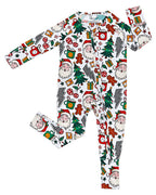 Bamboo Zip Romper | Christmas Vibes