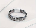 Blessed Multi-Layer Leather Cross Bracelet