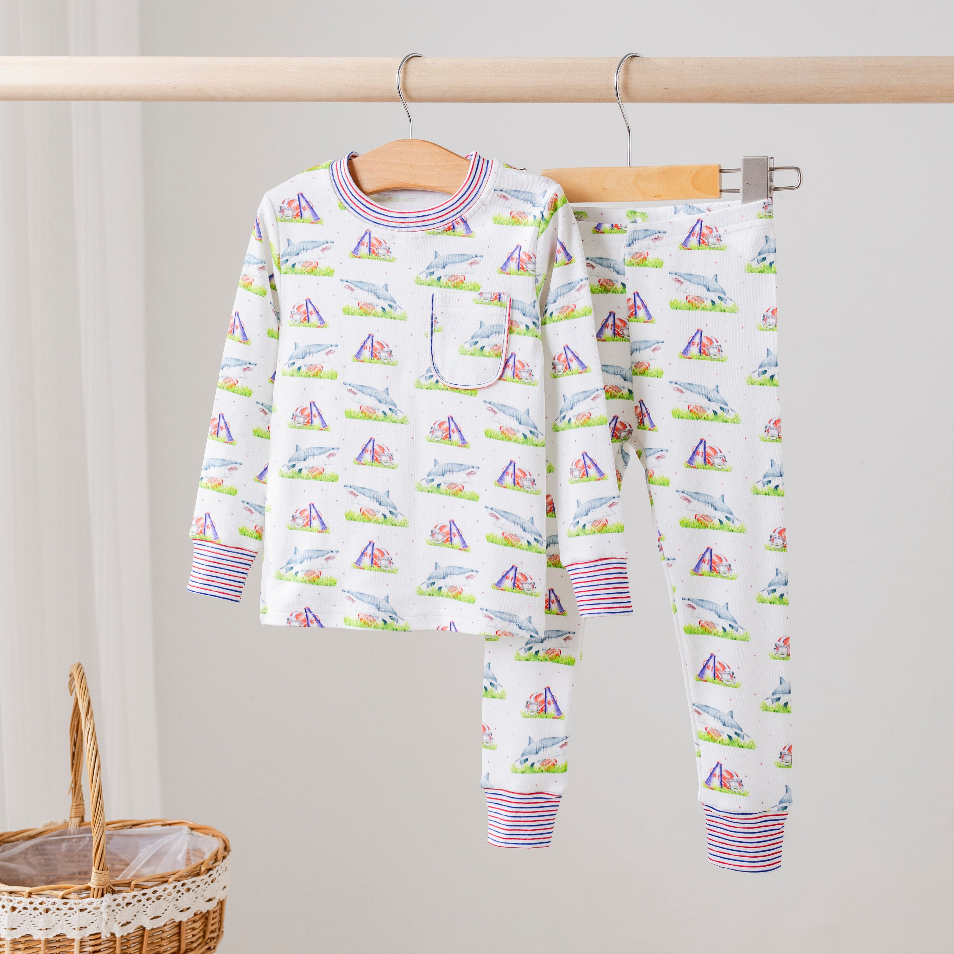 Mascot Mania in Ole Miss Organic Cotton Kids Pajamas