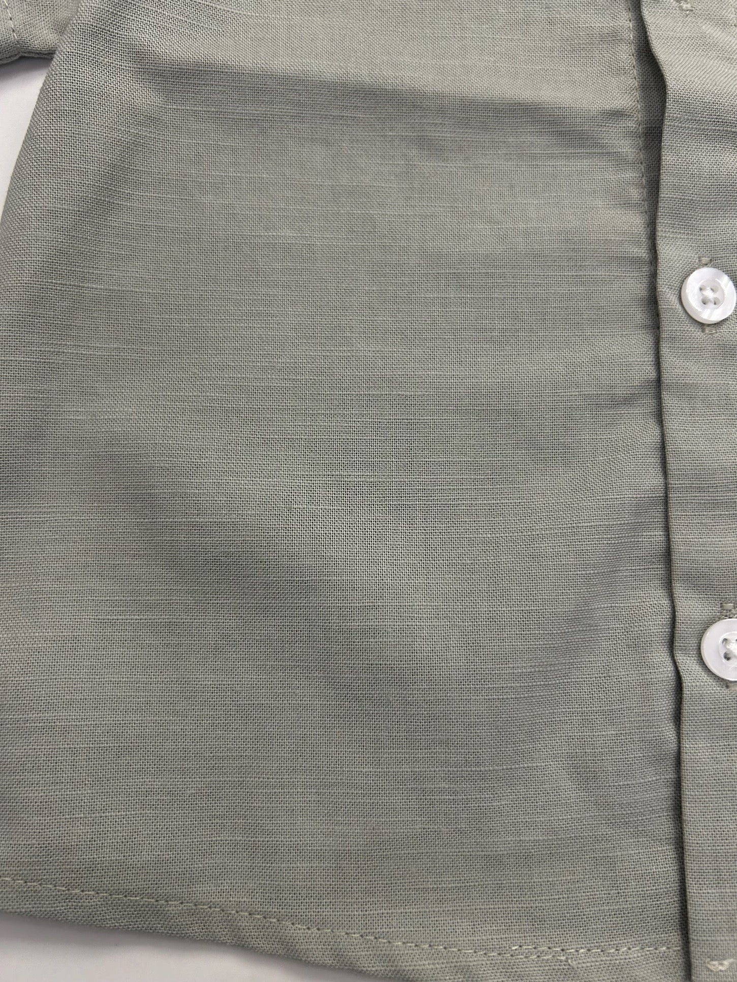 Sage Green Two-Piece Boys Linen Summer Set – Loungewear for Kids