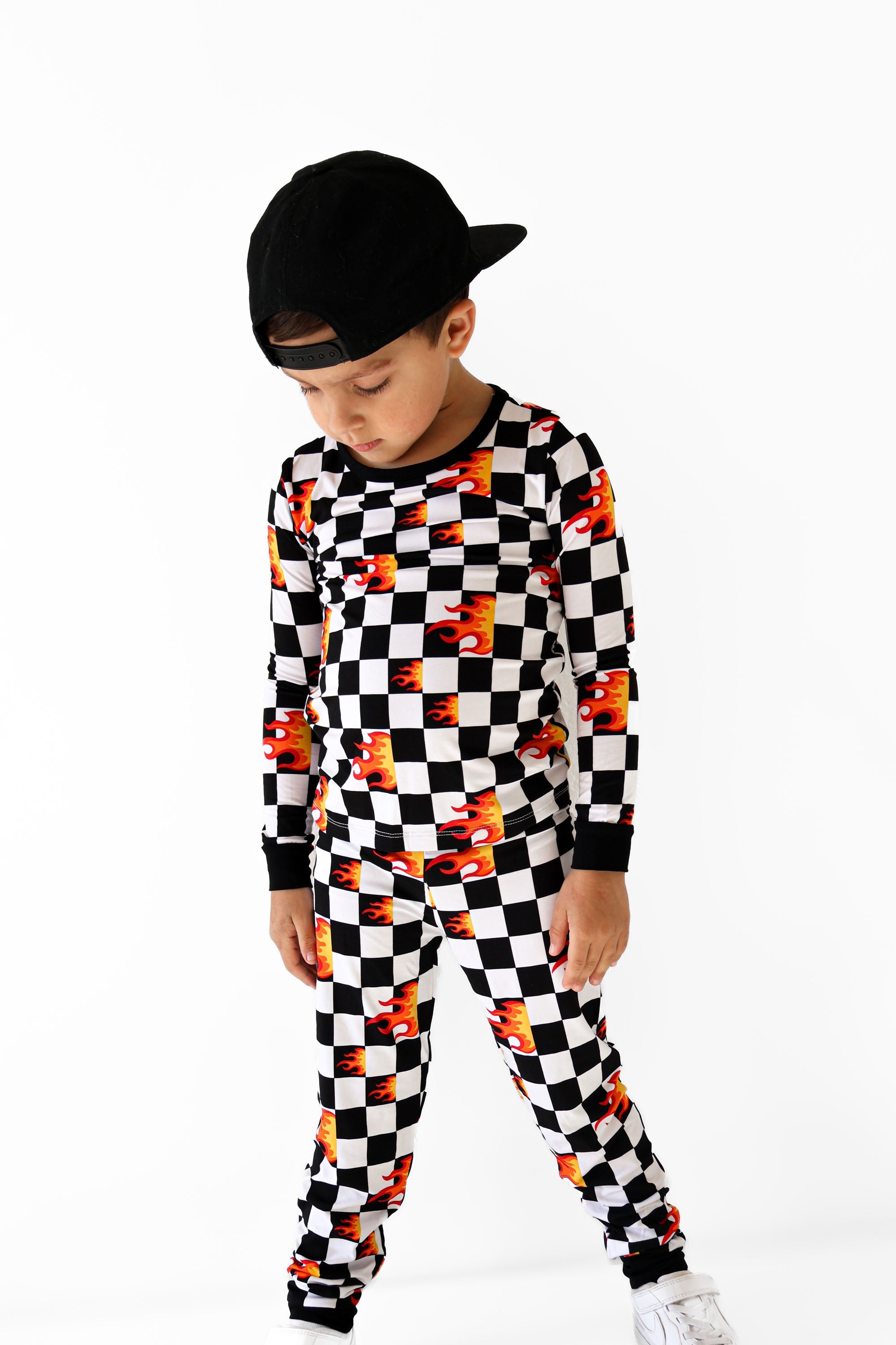 Bamboo Two Piece Set | Checker Blaze