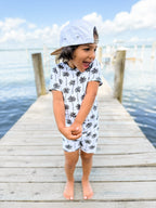Bamboo Shorts Set | Palm Style White