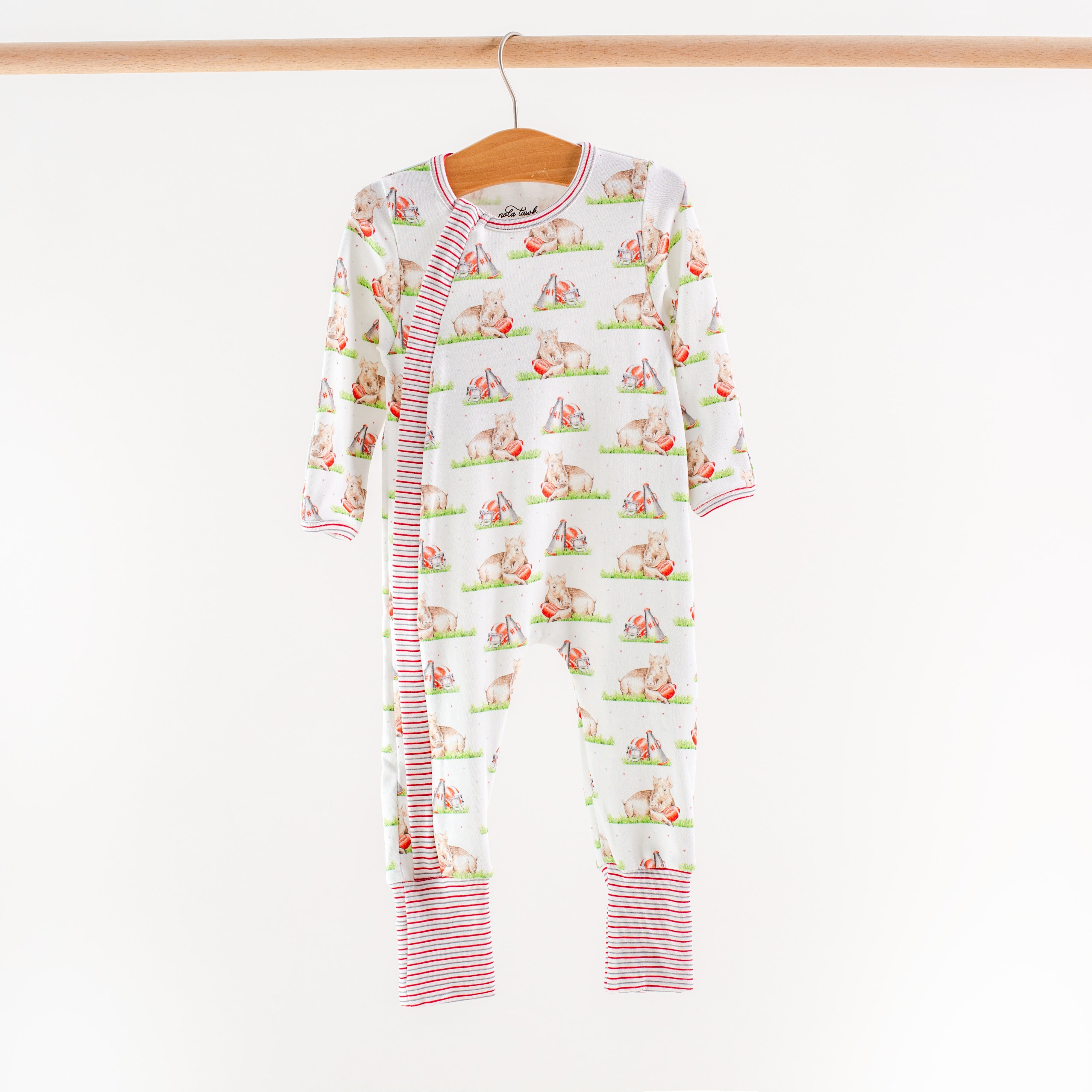 Mascot Mania in Arkansas Organic Cotton Kids Pajamas