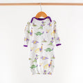 Purple Dinos All-Stars Organic Cotton Kids Pajamas