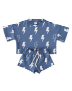 Shorts Set | Blue Bolts