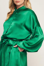 CELEBRATION TIME WOVEN SATIN ROMPER